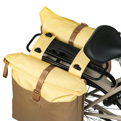 Basil Vive - double pannier bag MIK - 28–35L - sand/yellow