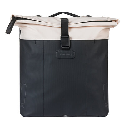 Basil Vive - double pannier bag MIK - 28–35L - off-white/black