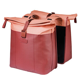 Basil Vive - Fahrrad-Doppeltasche - 28-35L - bordeaux/pink