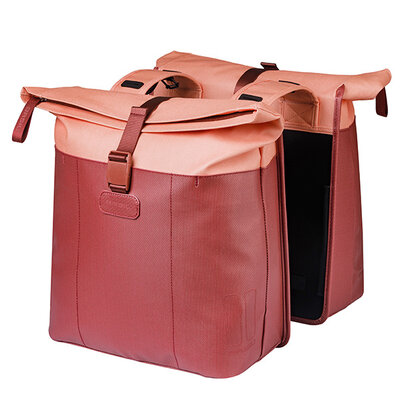 Basil Vive - Fahrrad-Doppeltasche - 28-35L - bordeaux/pink