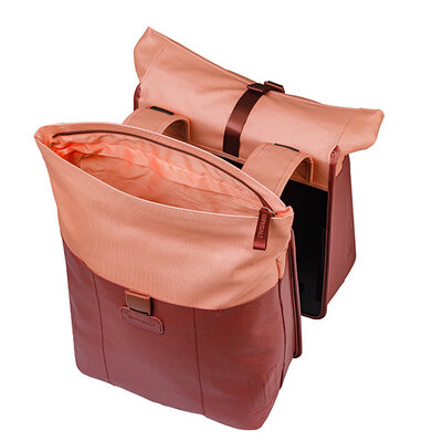Basil Vive - Fahrrad-Doppeltasche - 28-35L - bordeaux/pink