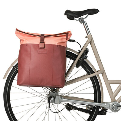 Basil Vive - Fahrrad-Doppeltasche - 28-35L - bordeaux/pink