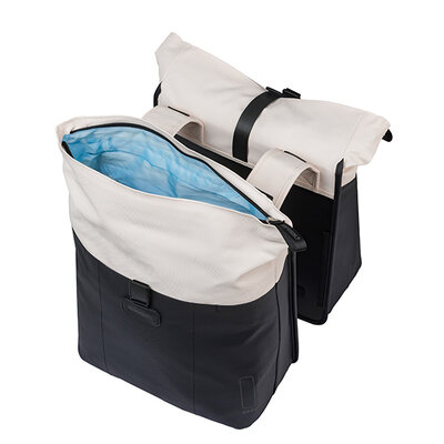 Basil Vive - Fahrrad-Doppeltasche - 28-35L - cremefarben/schwarz