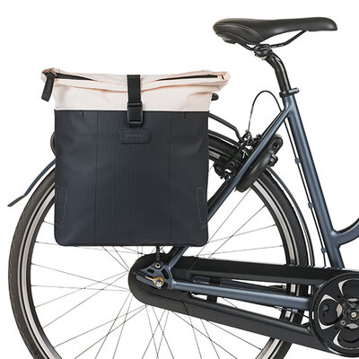 Basil Vive - double pannier bag - 28–35L - off-white/black