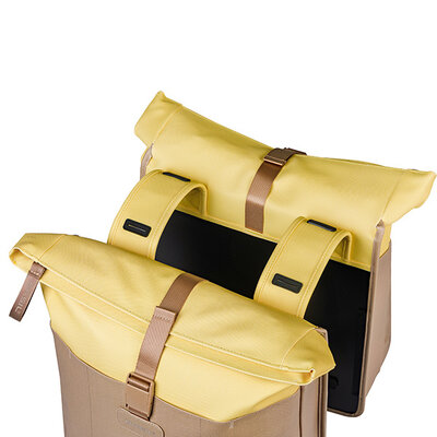 Basil Vive - double pannier bag - 28–35L - sand/yellow
