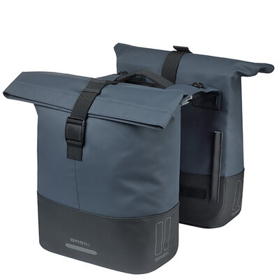 Basil Cove - double pannier bag MIK - 28–32L - navy/black