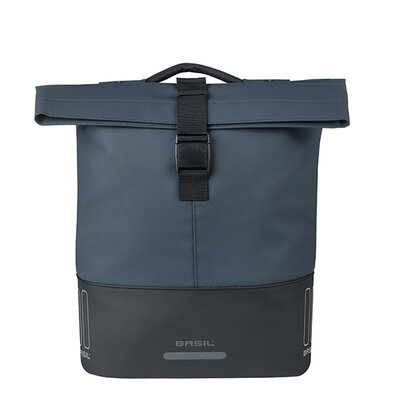 Basil Cove - dubbele fietstas MIK - 28-32L - marineblauw/zwart