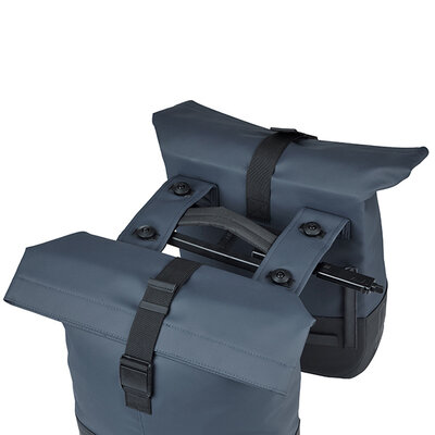 Basil Cove - double pannier bag MIK - 28–32L - navy/black