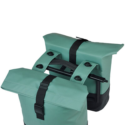 Basil Cove - double pannier bag MIK - 28–32L - silvergreen/black