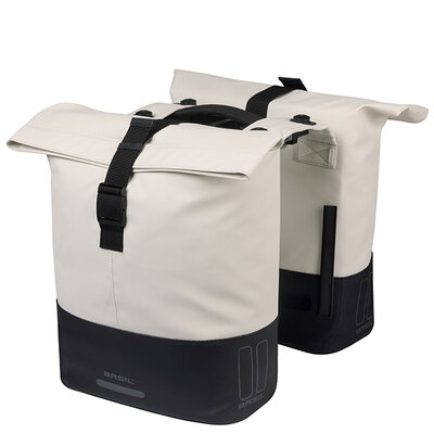 Basil Cove - double pannier bag MIK - 28–32L - off-white/black