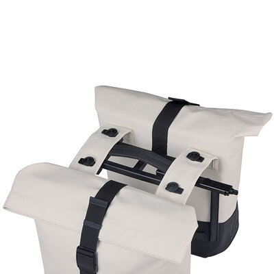 Basil Cove - Fahrrad Doppeltasche MIK - 28-32L - cremefarben/schwarz