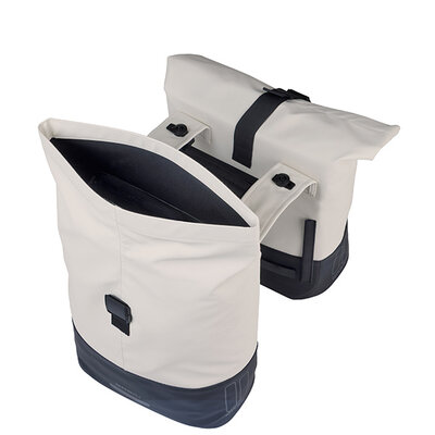 Basil Cove - Fahrrad Doppeltasche MIK - 28-32L - cremefarben/schwarz