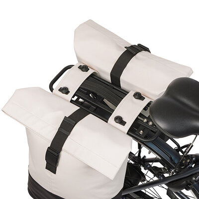 Basil Cove - Fahrrad Doppeltasche MIK - 28-32L - cremefarben/schwarz