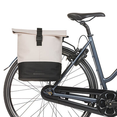 Basil Cove - Fahrrad Doppeltasche MIK - 28-32L - cremefarben/schwarz
