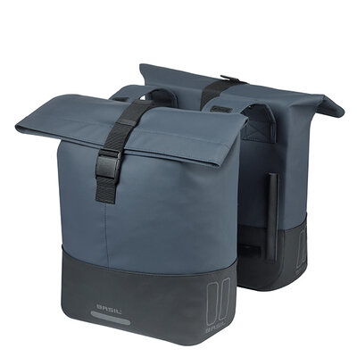 Basil Cove - dubbele fietstas - 28-32L - marineblauw/zwart