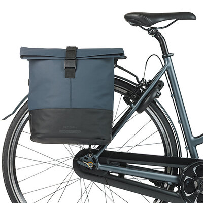 Basil Cove - dubbele fietstas - 28-32L - marineblauw/zwart