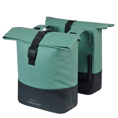 Basil Cove - double pannier bag - 28–32L - silvergreen/black