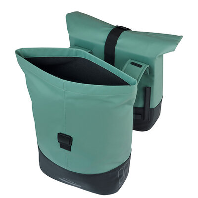 Basil Cove - double pannier bag - 28–32L - silvergreen/black