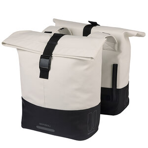Basil Cove - Fahrrad Doppeltasche - 28-32L - cremefarben/schwarz