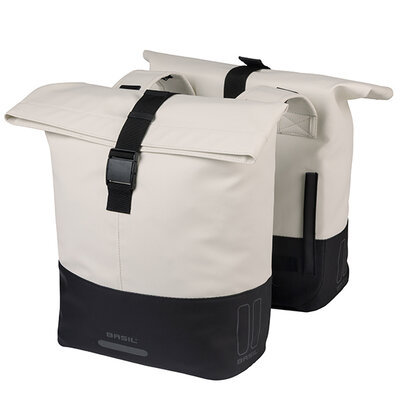 Basil Cove - Fahrrad Doppeltasche - 28-32L - cremefarben/schwarz
