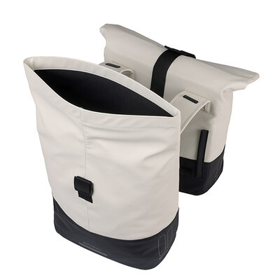 Basil Cove - dubbele fietstas - 28-32L - gebroken wit/zwart