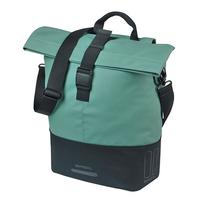Basil Cove - shopper MIK Hooks - 14-16L - zilvergroen/zwart