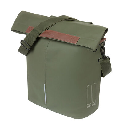 Basil City - bicycle shopper MIK Hooks - 14-16L - moss green