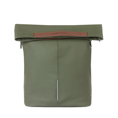 Basil City - bicycle shopper MIK Hooks - 14-16L - moss green