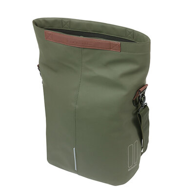 Basil City - bicycle shopper MIK Hooks - 14-16L - moss green