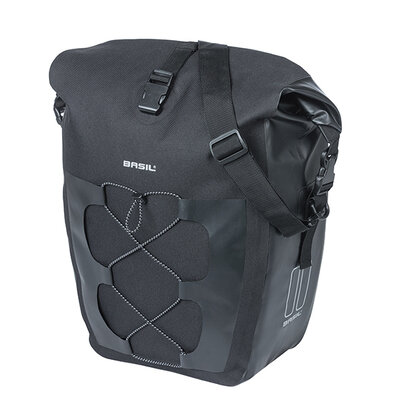 Basil Navigator Waterproof L - single bag MIK Hooks - 25-31L - black