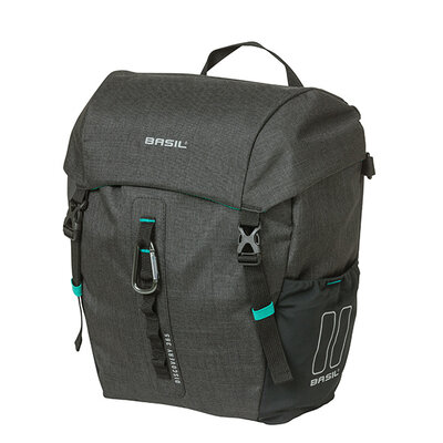 Basil DisBasil Cove -ry 365D M - Einzeltasche MIK Hooks - 9L - schwarz meliert