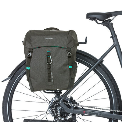 Basil DisBasil Cove -ry 365D M - Einzeltasche MIK Hooks - 9L - schwarz meliert