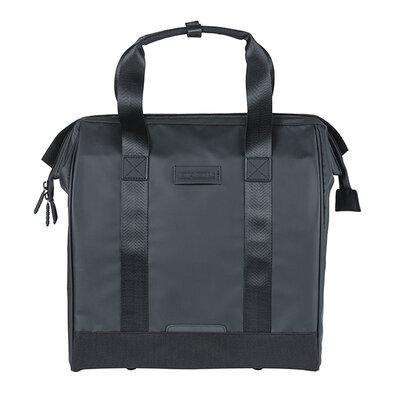 Basil Grand - Tarpaulin bicycle shopper MIK Hooks - 23L - black