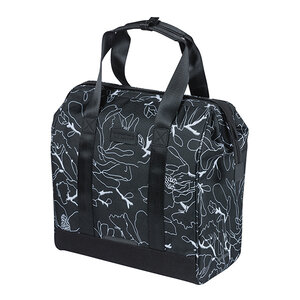 Basil Grand Flower - bicycle shopper MIK Hooks - 23L - black