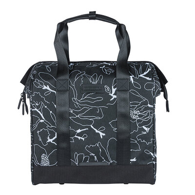 Basil Grand Flower - bicycle shopper MIK Hooks - 23L - black