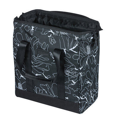 Basil Grand Flower - bicycle shopper MIK Hooks - 23L - black