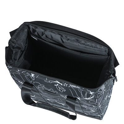 Basil Grand Flower - bicycle shopper MIK Hooks - 23L - black