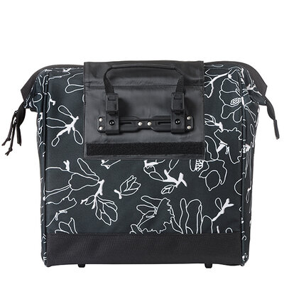 Basil Grand Flower - bicycle shopper MIK Hooks - 23L - black