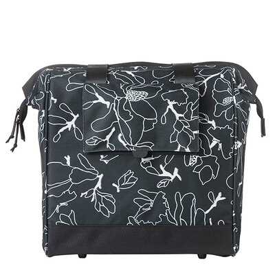 Basil Grand Flower - bicycle shopper MIK Hooks - 23L - black