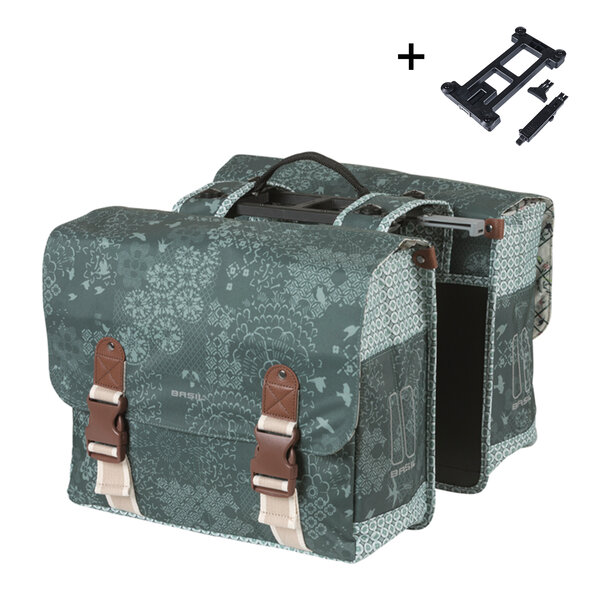 Bohème MIK - double bicycle bag - green