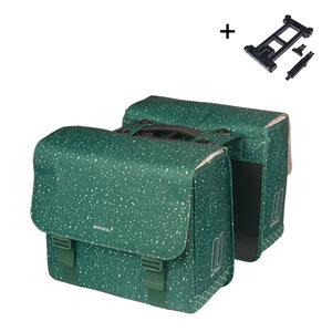 Basil Flair - double bicycle bag MIK- 35 liter - green