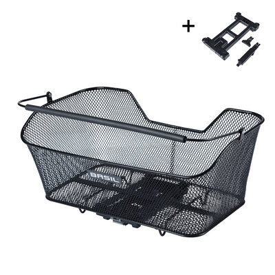 Basil Base XL MIK - bicycle basket - rear - black