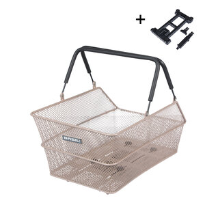 Basil Cento MIK - fietsmand - achterop - nude metallic