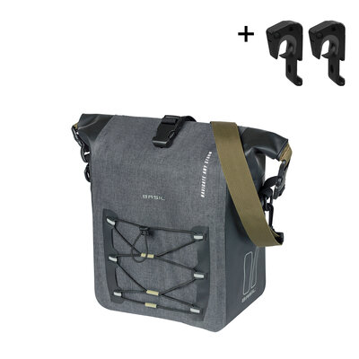 Basil Navigator Storm M - single bag MIK Hooks - 12-15L - black