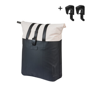 Vive - shopper MIK Hooks - gebroken wit/zwart