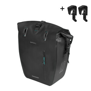 Rivo L - enkele tas tarpaulin MIK Hooks - zwart