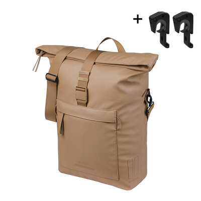 Basil Brooklyn - schoudertas MIK Hooks - 17L - zand