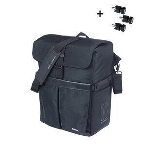 Basil Move fietsschoudertas MIK Studs - enkele fietstas -  15 liter - zwart