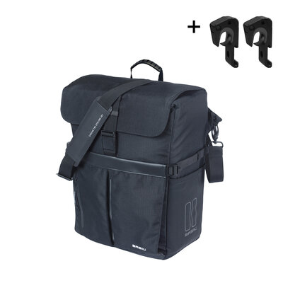 Basil Move Fahrrad Schultertasche MIK Hooks  - Einzeltasche - 15 Liter - schwarz