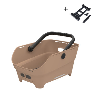 Basil Cento Neo MIK - Fahrradkorb hinten - sandfarben
